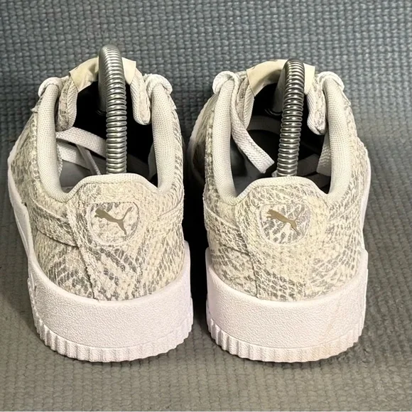 Puma Carina Snake Lux Women's Leather Platform Sneakers 373928-01 Size 6.5 - Picture 7 of 9